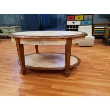 الصين Wooden round table for dining room and restaurant China supplier الصانع