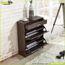 Chiny China manufacturer Living room furniture wooden shoe rack cabinet for display producent