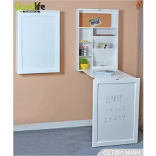 China Wooden wall mounted fold-out convertible desk with white maker board and storage cabinet GLT08136 manufacturer