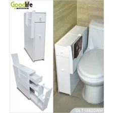 China armário de canto mobiliário de madeira sala de estar com uso armário de banheiro para o papel higiénico e revistas fabricante