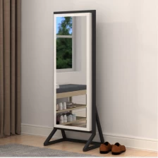Chine floor standing mirror jewelry cabinet . fabricant