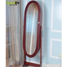 China floor standing oval jewelry cabinet GLD13220 manufacturer
