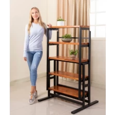चीन metal legs with solid wood furniture  adjustable dining table उत्पादक