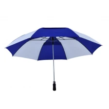 porcelana 2 veces el paraguas de golf de doble capa Gentalman a prueba de viento con EVA Hanlde fabricante