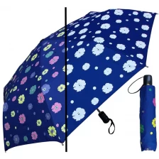 중국 사용자 정의 로고 숙녀 일광 차단 검정 소형 자동 열기 3 접는 우산 제조업체
