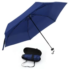 porcelana 2019 promocional 19 "6 k ligero compacto manual pequeño mini 5 paraguas plegable de viaje con estuche fabricante