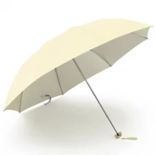 China 21 inch * 8k silver opening manual liner waterproof promotional folding umbrella manufacturer