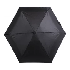 China 6k supermini licht zwart gevouwen aluminium frame rechthoek handvat paraplu fabrikant