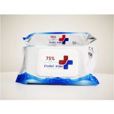 中国 75% Alcohol wipes disinfectant cleaning wipes Antiseptic wet wipes 制造商