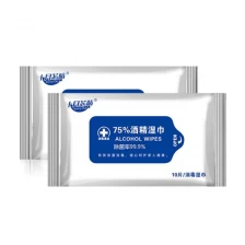 중국 75% Alcoholic Wet Wipes Disinfecting Cleaning Wet Wipes 1 buyer 제조업체