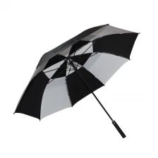 China China Factory 60 Inch Alternating Two-tier Golf Umbrella with Custom Printed LOGO manufacturer