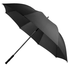 China Chinese Factory 60 Inch Windproof Extra Large Waterproof 8 Ribs Automatic Open Golf Stick Black Umbrella manufacturer