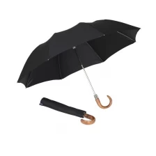 中国 商用25英寸10肋骨便携式自动打开关闭大伞自动3黑色折叠伞 制造商