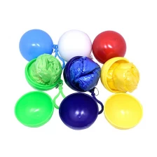 China Convenient disposable emergency raincoats portable hook poncho ball for outdoor activities manufacturer