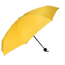 China Custom pongee stoffen handleiding 3-voudige paraplu promotionele regenparaplu fabrikant
