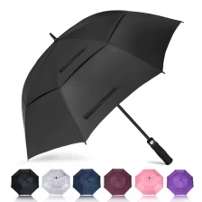 China Double Layer Windproof Auto Open Golf umbrella manufacturer