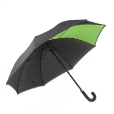 China EVA Gift Handle Curved Fiberglass Frame Green Umbrella Gift Umbrella manufacturer