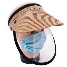 China Face mask shield with straw hat manufacturer