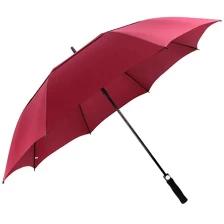 Chine Usine 61 pouces surdimensionné Open Golf parapluie extérieur extra-large double auvent ventilé bâton coupe-vent parapluie fabricant