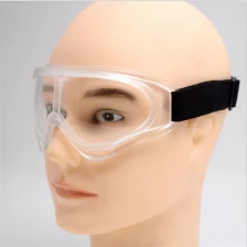 China Flexible soft indirect vent protective safety goggle, clear lens face goggle with adjustable strap manufacturer