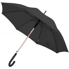 China High Quality Automatic Open Aluminum Shaft Rubberized Grip Handle Stick Umbrella manufacturer