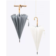 porcelana High Quality Windproof Umbrella with Bamboo Handle Umbrella Custom Logo Design Print Umbrella fabricante