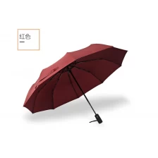 China High quality custom pongee fabric 3fold umbrella promotional rain umbrella cheap folding umbrella clart fabrikant