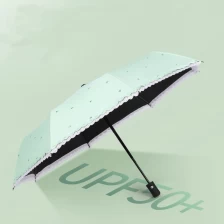 ประเทศจีน Hot Sale Sunscreen UV Sunshade Folding Lace Umbrella Rain Umbrella in Summer ผู้ผลิต