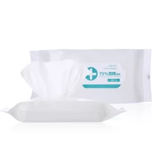 China Hot sale disposable cleaning 50pcs 75% alcohol wet wipes fabrikant