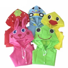 中国 Japan style five colors EVA waterproof cute rain coats poncho for girls boys 制造商