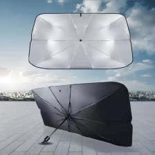 Chiny New Portable Folding Sunscreen Heat Insulation car umbrella producent