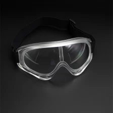 China Non-vented safety goggles over glasses, clear lenses anti-fog anti-impact dust-proof breathable safety glasses manufacturer