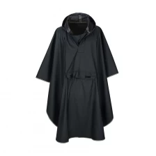 China Outdoor polyester rain motorcycle poncho pu coated rain coat for adult manufacturer