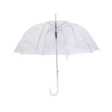 China Promotional Auto Open Transparent Cheapest Clear Straight Umbrella manufacturer