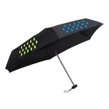 中国 促销项目颜色变化湿重量轻框架手动3折叠魔术伞 制造商