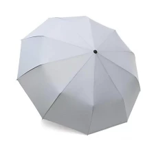 China Promotional compact travel umbrella, three closed automatically open, wind-proof color printing manufacturer