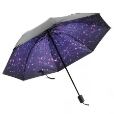 China Popular UV-protection 25 inch 3 folding umbrella 10 ribs folded umbrella with perfect quality manufacturer