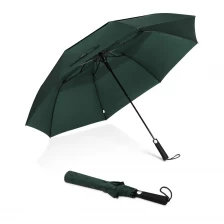 China Wholesale Auto Open Strong Windproof Wind Resistant 2 Fold Vented Umbrella manufacturer