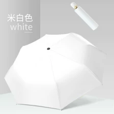 porcelana Wholesale Custom auto open 3 fold umbrella with logo print Uv protection coating umbrella  factory fabricante