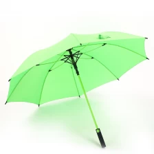 porcelana Wholesale Straight auto umbrella Logo Printed 8rib windproof straight umbrella green fabricante
