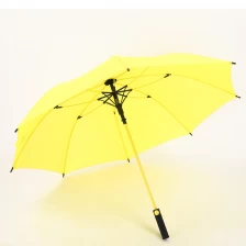 中国 Wholesale Straight auto umbrella Logo Printed 8rib windproof straight umbrella yellow メーカー