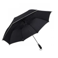 중국 Wholesale auto open 2 fold umbrella with logo print golf umbrella 제조업체