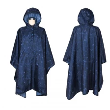 중국 Wholesale high quality new fashion Waterproof Outdoor Fashion Printing Full Body Light Raincoats Star printing Colorful Poncho 제조업체