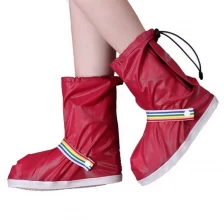 Chine Wholesale high quality waterproof lady's new fashion design   rainbow plastic rain shoes cover fabricant