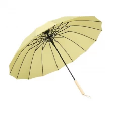 China Wood handle vintage style umbrella for lady manufacturer