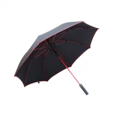 China vent golf umbrella with logo prints manufacturer