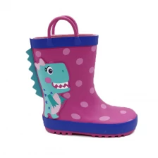 中国 newest design Waterproof beautiful cartoon print Rubber Rain Boots 制造商