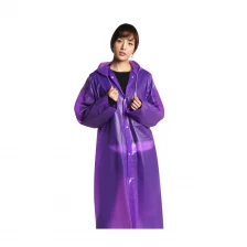 China wholesale Rain Coat Non-disposable purple raincoat EVA fashionable environmental protection raincoat travel outdoor lightweight fabrikant