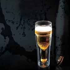 Çin 2016 yılında çift son cam bira bardağı duvar cam kupa çift cam bira bardağı toptan üretici firma