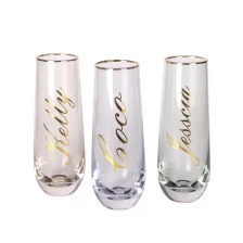 porcelana 2023 nuevos vidrios cristalinos directos de fábrica del cupé de las flautas de champán venden al por mayor la pequeña orden aceptada fabricante